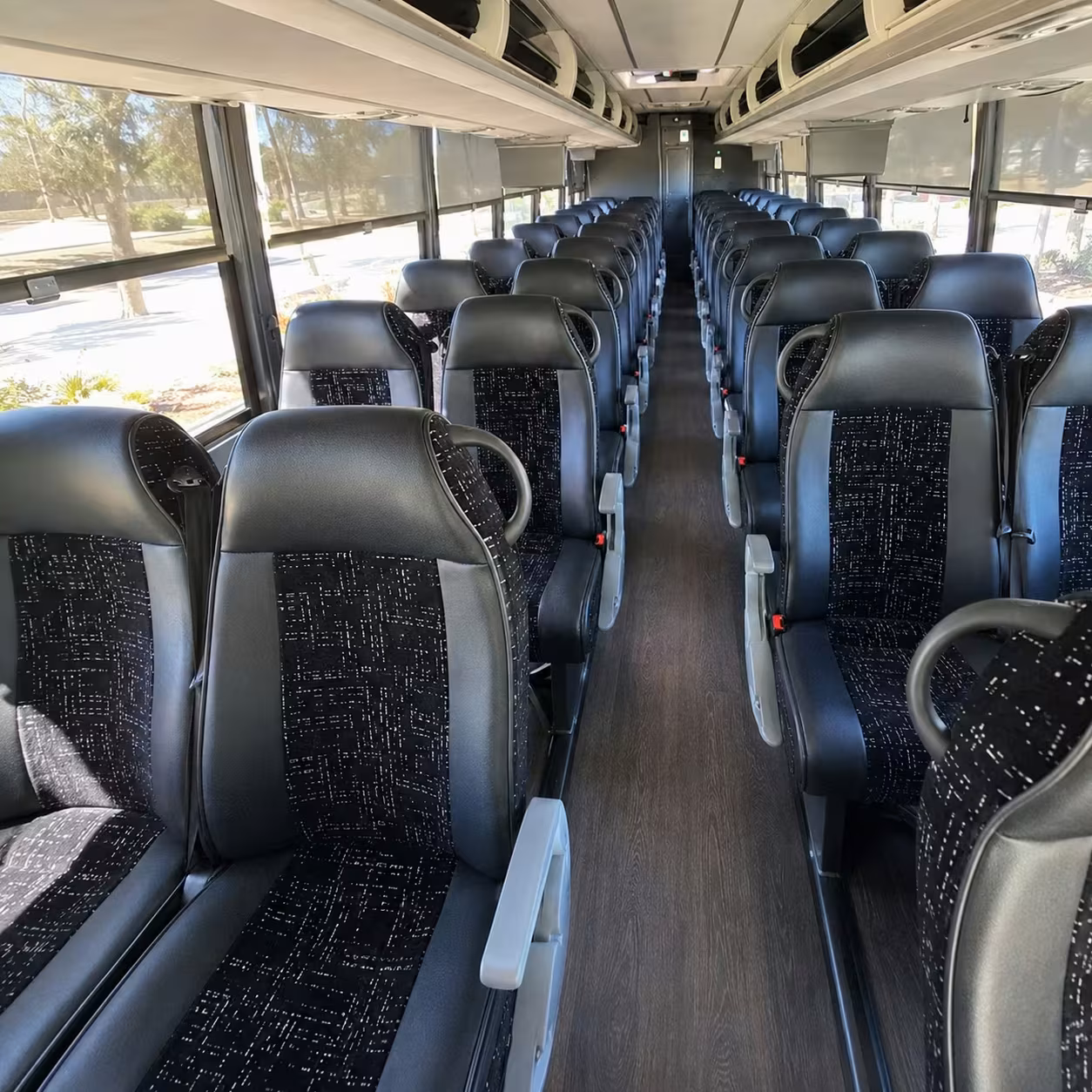 56 passenger charter bus interior