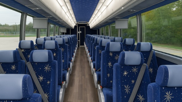pharr 54 passenger charter bus inside