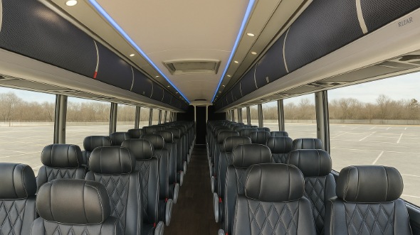 pharr 56 passenger charter bus inside