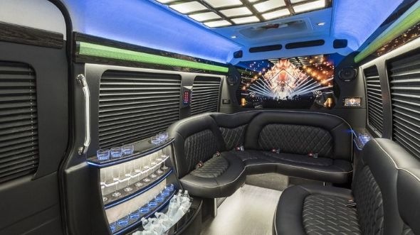 pharr sprinter limo rental interior